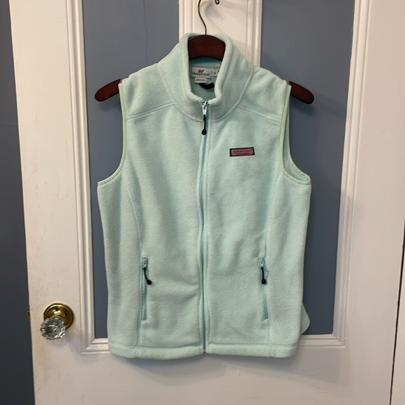 Vineyard Vines Westerly Fleece Vest Crystal Blue - Picture 7 of 12